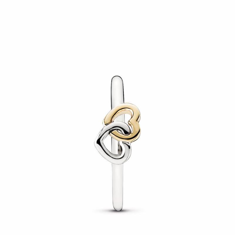 Pandora Heart To Heart Promise Ring - Two Tone - Canada | JM8731VN